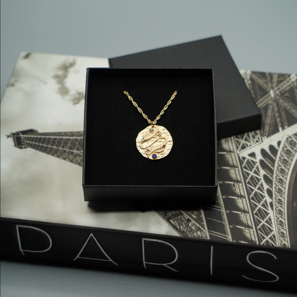 Zodiac PISCES coin necklace horoscope astrology - Picture 3 of 6